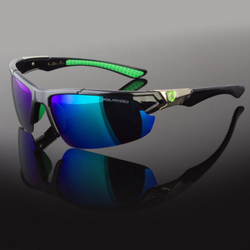 New Men Polarized Sunglasses Sport Mirror Wrap Around Driving Eyewear Glasses Us